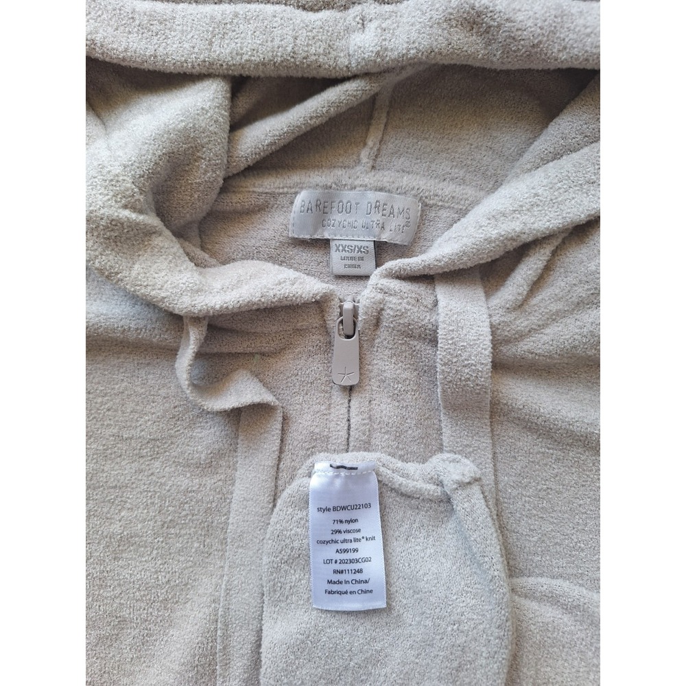 Barefoot Dreams CozyChic Ultra Lite Short Sleeve Zip Up Hoodie - Picture 8 of 8